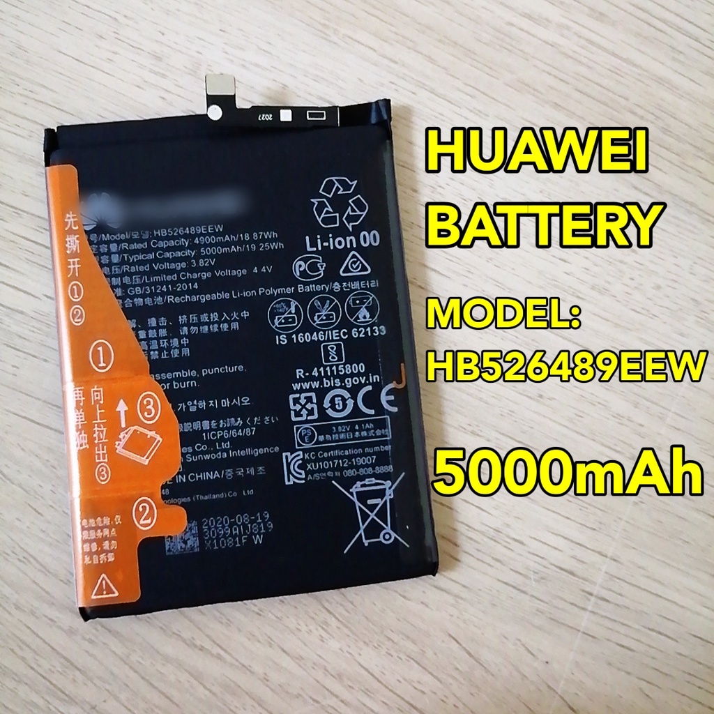 HUAWEI Y6P / Y7A ORIGINAL HIGH CAPACITY BATTERY HB526489EEW 5000mAH ...