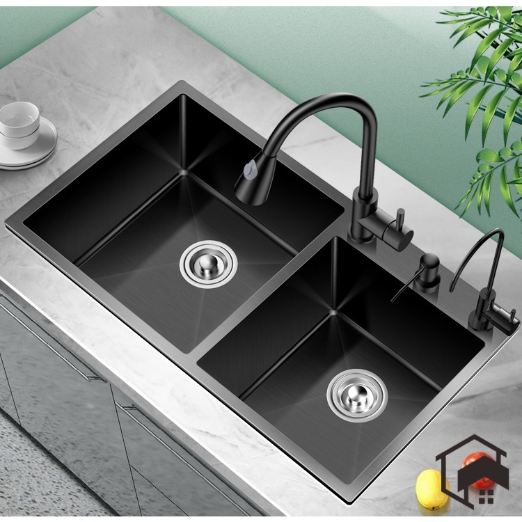 Cryfokt Modern Round Kitchen Sink With Hydrophobic Surface, Deep Basin - View #4