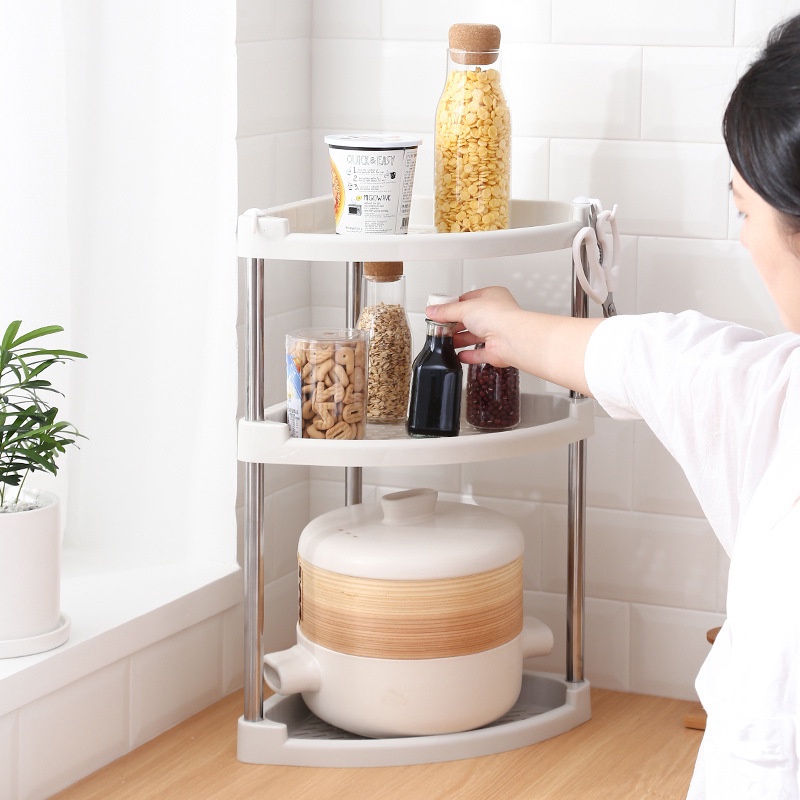 [Cheapest] ReadyStock 3 Tier/3 Layer Triangle Corner Storage Rack