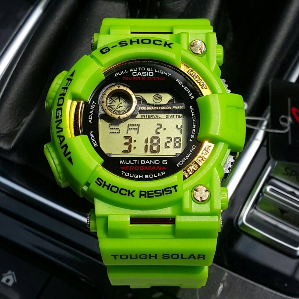 G Shock Frogman Shocking Green Strap