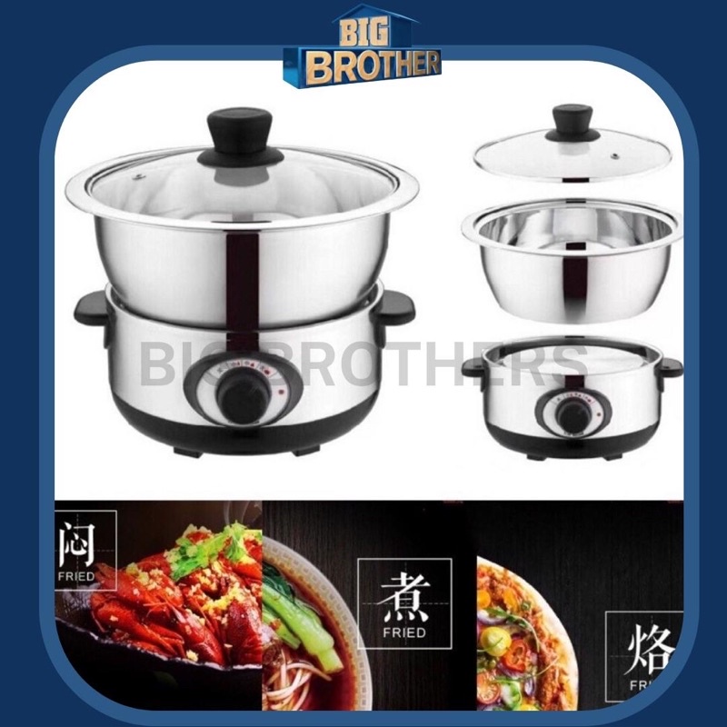 🔥Malaysia Ready Stock🔥Electric Stainless Steel Multifunction Cooker Pot