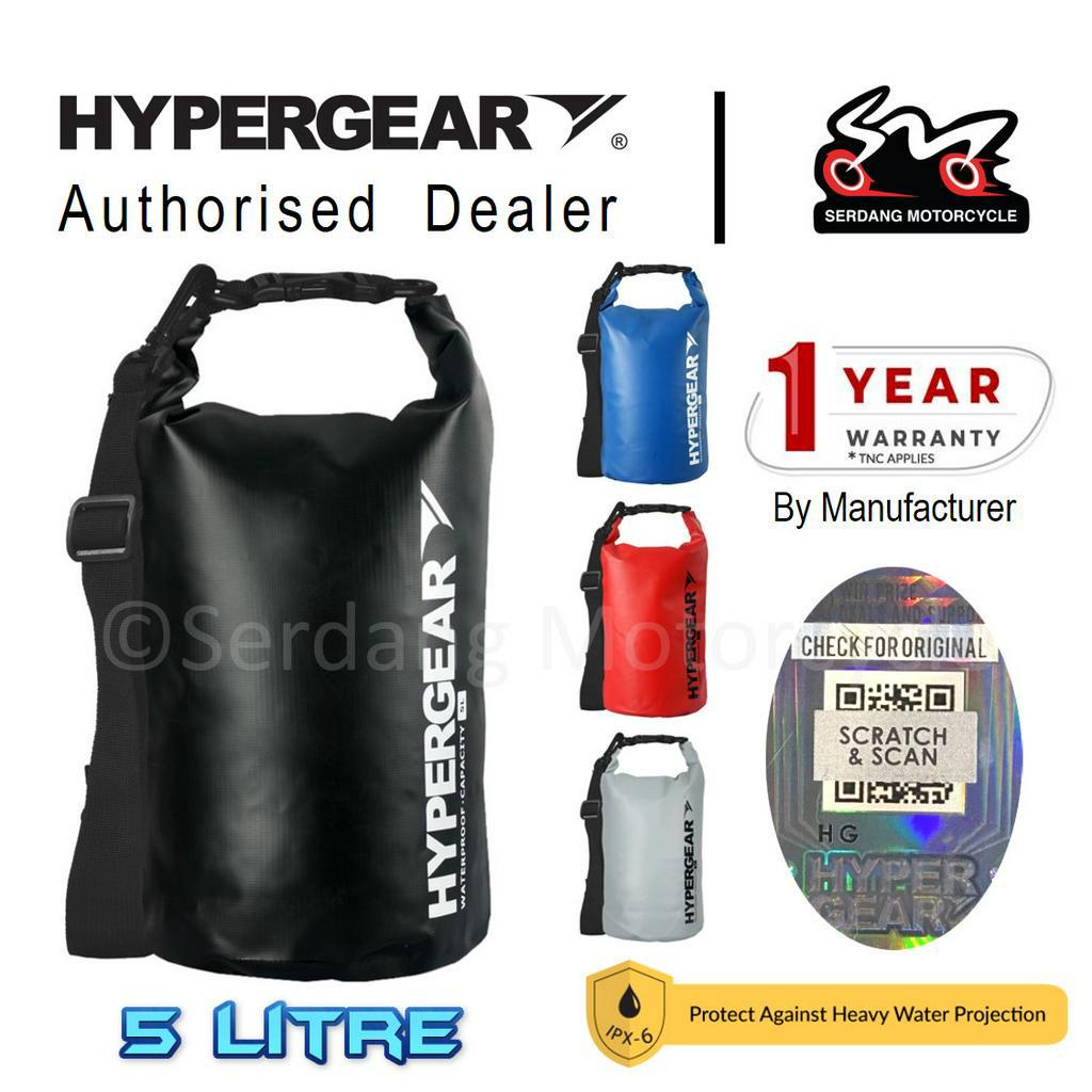 HYPERGEAR Waterproof Dry Bag 5L Diving Water Sport 100% Original 1 Wear  Warranty Sling Beg