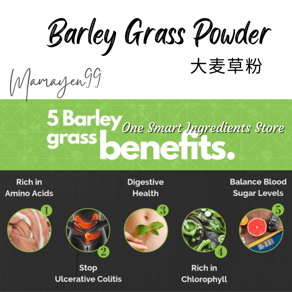 Barley Grass Powder Organic Flavour Enhancer Powdered Mixed Drinks Natural Food Drinks