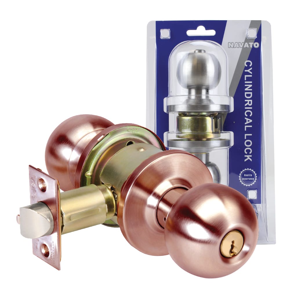 NAVATO 5887 HEAVY DUTY BRASS CYLINDRICAL LOCK DOOR LOCK TOMBO PINTU ...