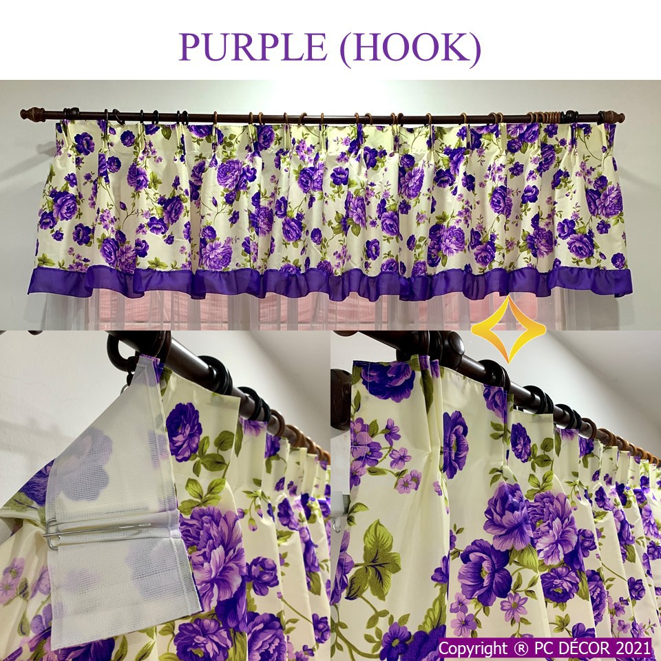 Anak Langsir / Pelmet curtain / Langsir Dapur / Rod Pocket / French