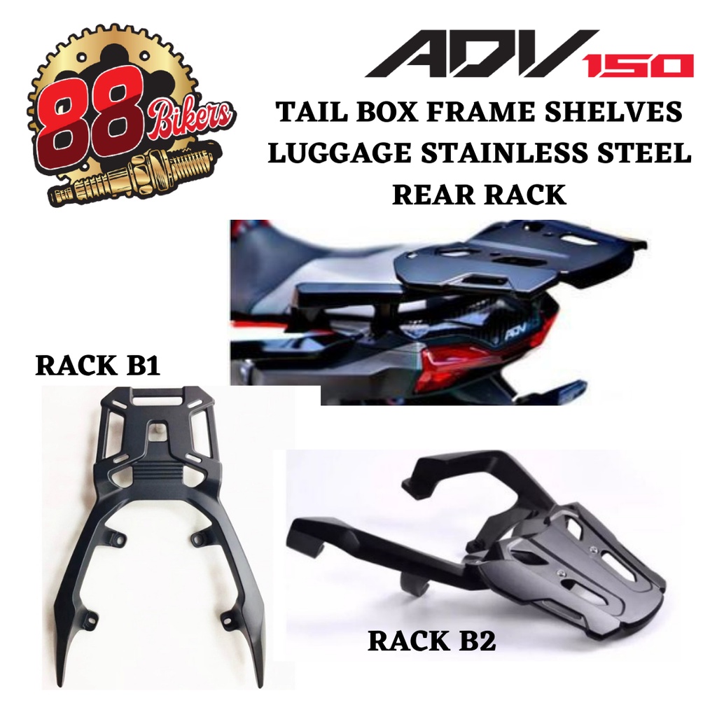 HONDA ADV150 TAIL BOX FRAME TAILSTOCK SHELVES LUGGAGE STAINLESS STEEL ...