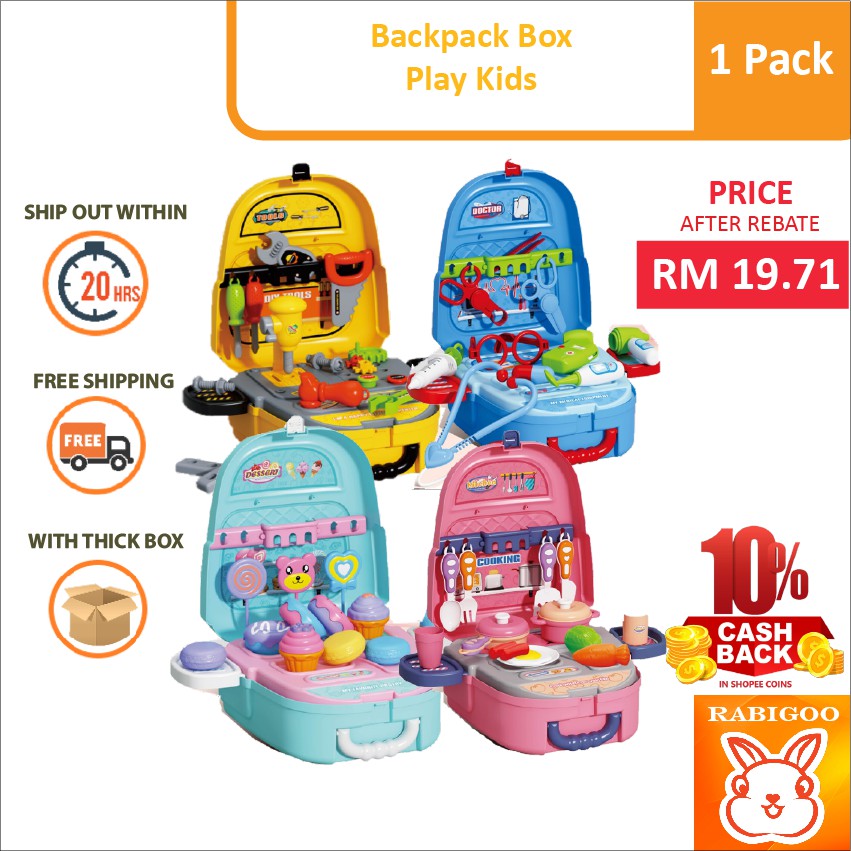[CASHBACK 10%] Backpack Box Play Kids | Shopee Malaysia