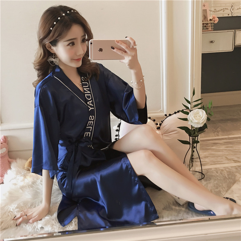 Korean deals silk robe