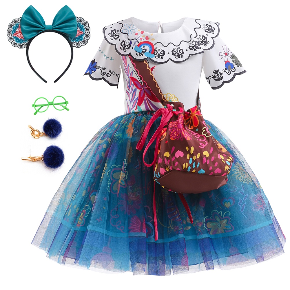 Children Fancy Clothes For Girls Kids Mirabel Madrigal Cosplay Costume ...