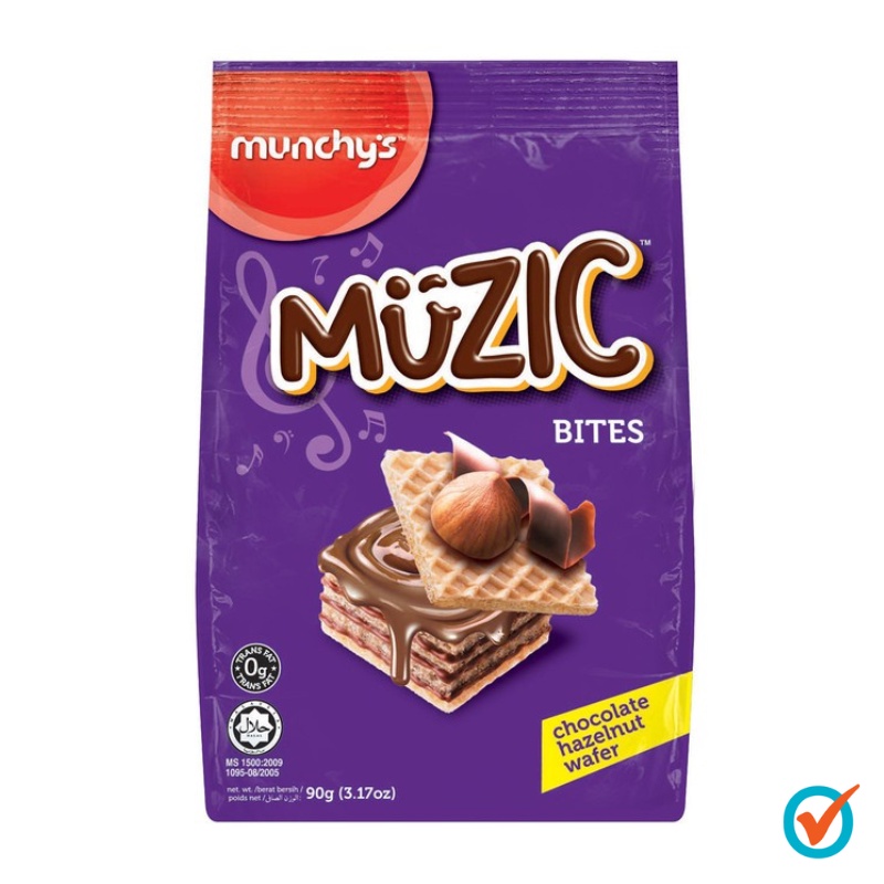 Munchys Muzic Wafer Bites 90g Hazelnut Shopee Malaysia