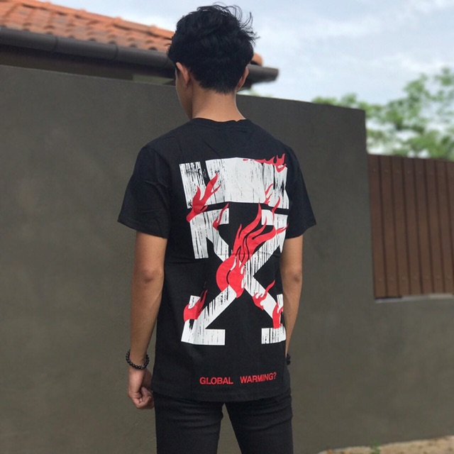 OFF WHITE GLOBAL WARMING SHIRT Shopee Malaysia