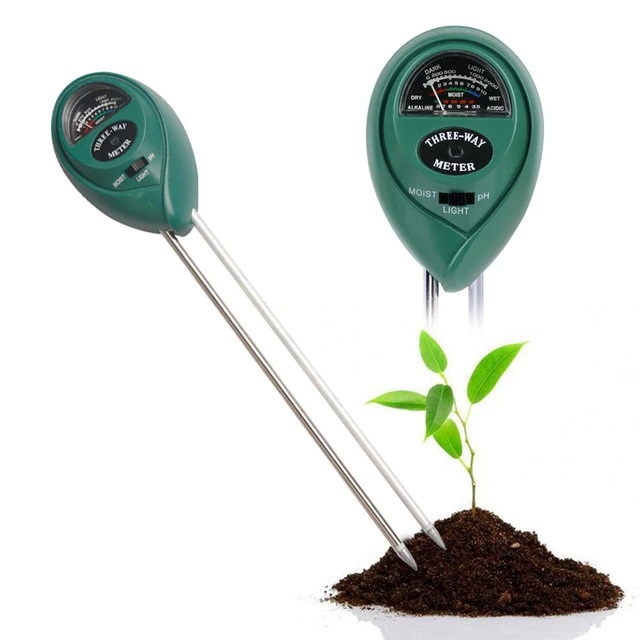 3 in 1 Soil Meter Moisture PH Sunlight Tester Flower Meter Flowers Kits ...