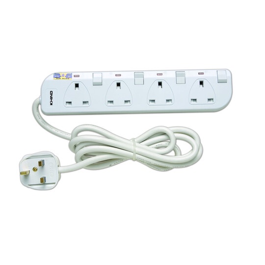 Khind Trailing Socket 4 Gang 13A trailling socket with 2 meters wire in ...