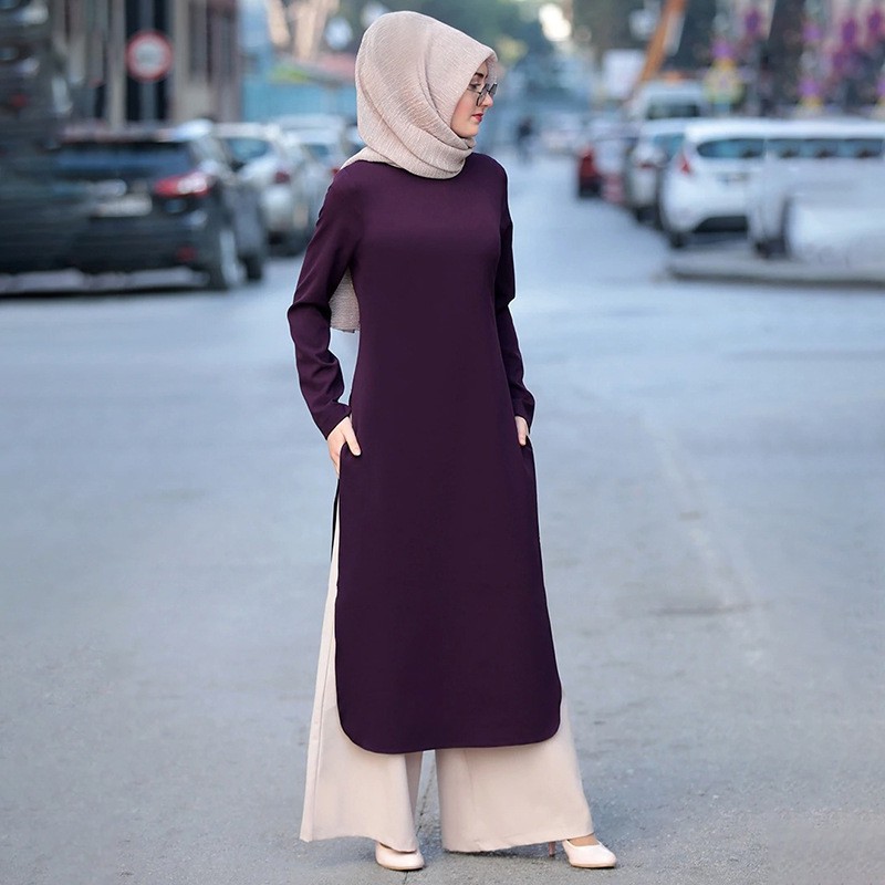 fitted lace wedding dress Plum Premium Modal Hijab main image 0