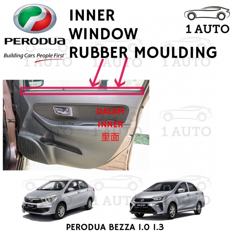 [ORIGINAL PERODUA PART] PERODUA BEZZA 1.0 1.3 INNER WINDOW RUBBER ...