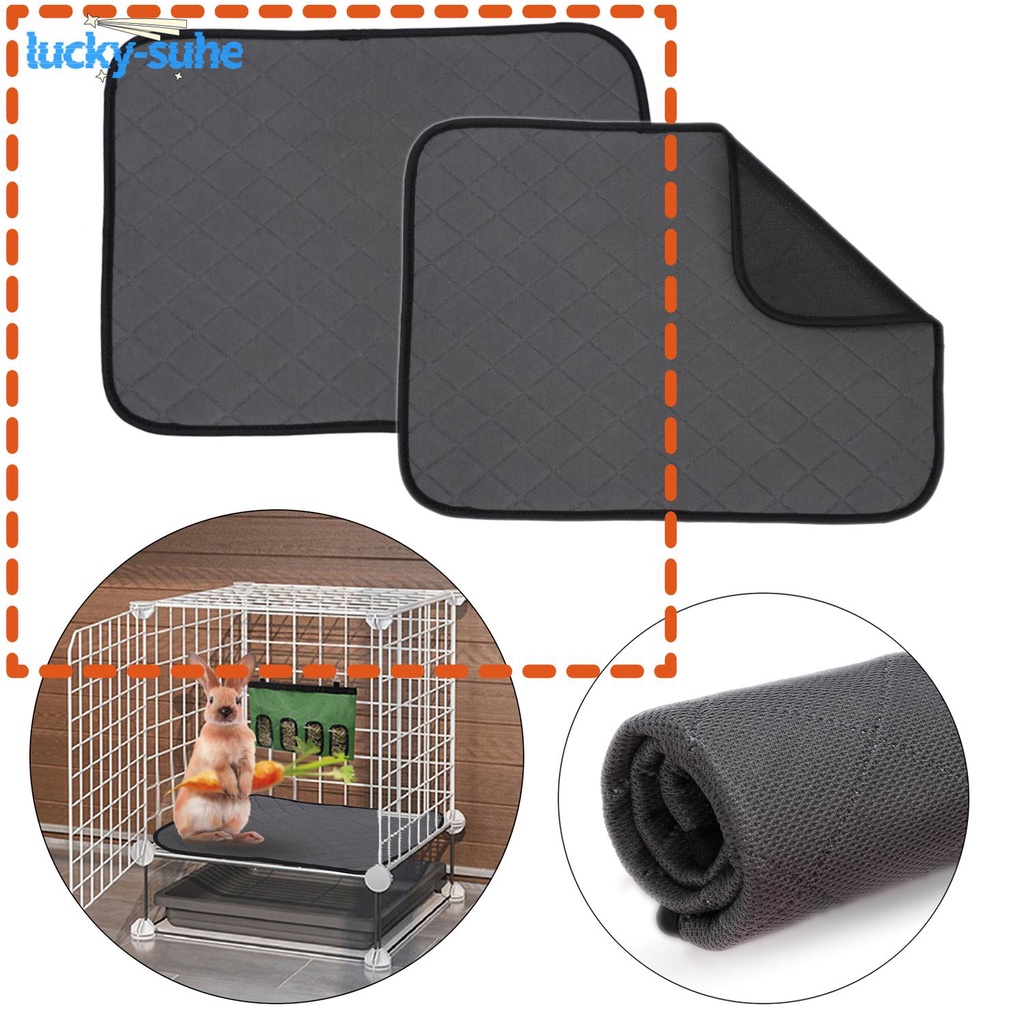 SUHE Rabbits Pet Pee Pads Reusable Absorbent Cage Mat Cage Liner Guinea