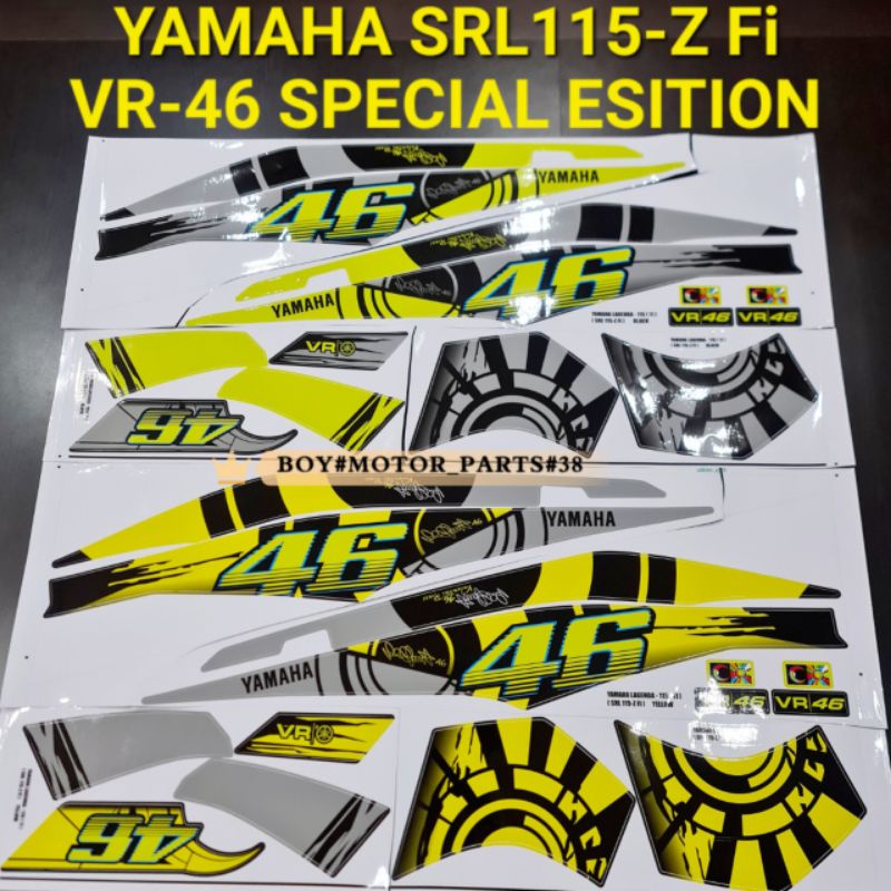YAMAHA SRL 115 ZR SRL115FI VR 46 SPECIAL EDITION BODY STICKER ( READY ...
