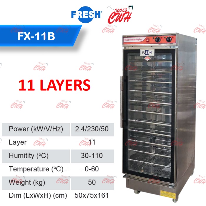 FRESH 11 22 LAYER FERMENTING BOX FX-11B FX-22B PROOFER FERMENT BREAD ...