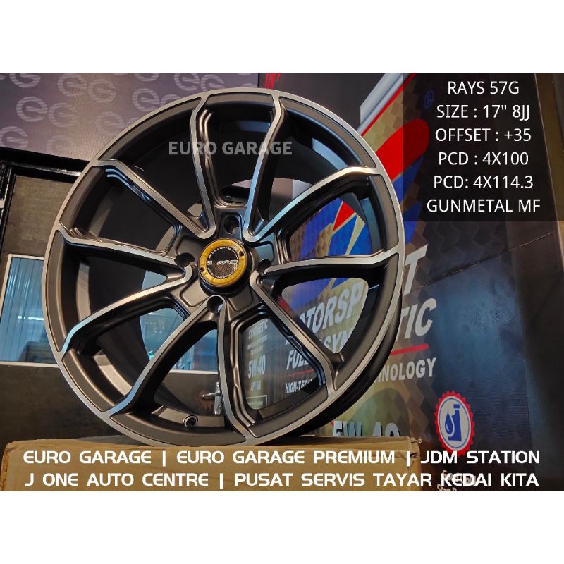 NEW RIM 17 4X100 4X114.3 Rays 57G myvi jazz city vios saga almera ...