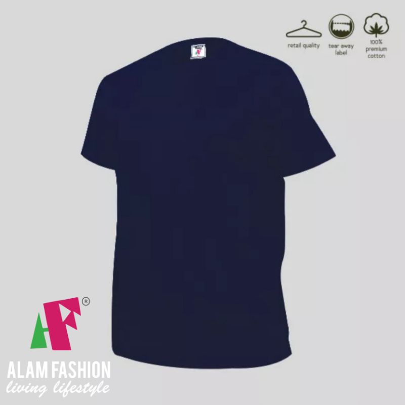 🔥FAST SELLING🔥NAVY BLUE ALAM FASHION UNISEX PLAIN ROUND NECK TSHIRT ...