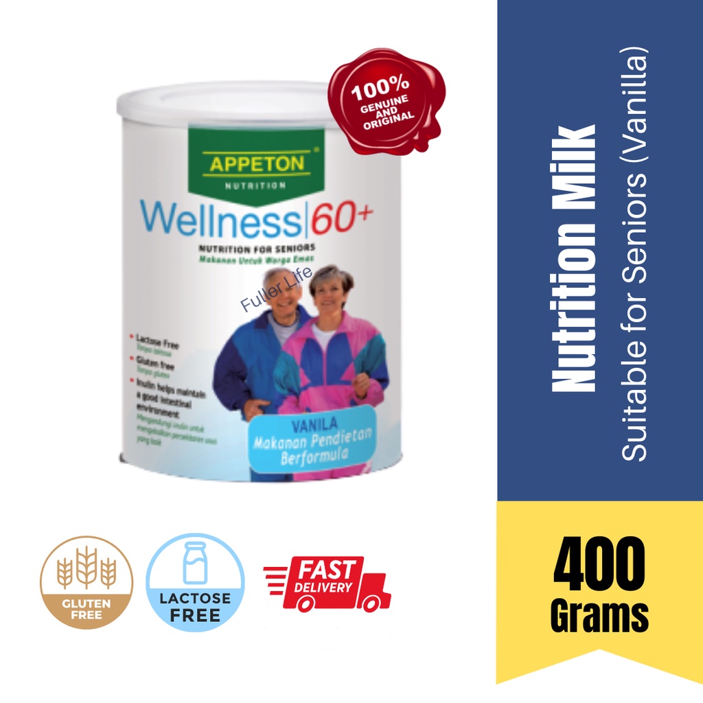 APPETON Wellness 60+ Geriatric Nutrition Drink (Vanilla) Shopee