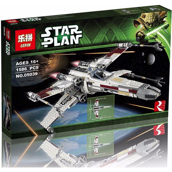LEPIN Star Plan Red Five X wing Starfighter UCS 05039 Shopee Malaysia