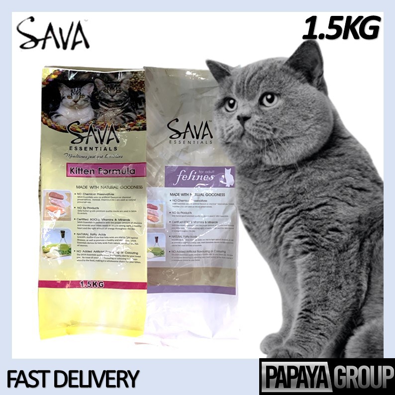 Sava Essentials For Growing Kittens Formula / Adult Feline 1.5KG ...