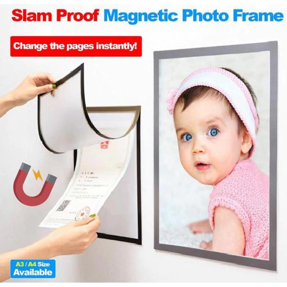 Magnetic Picture Frames Photo Magnets Photoframe Refrigerator PVC ...