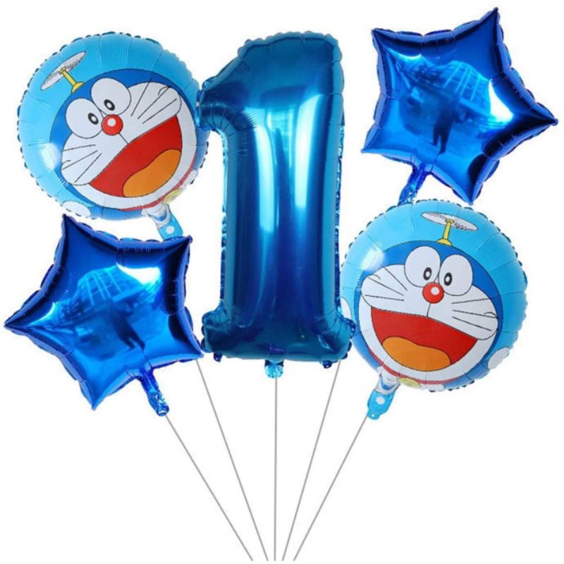 doremon birthday decorations balloon with numbers | Shopee Malaysia
