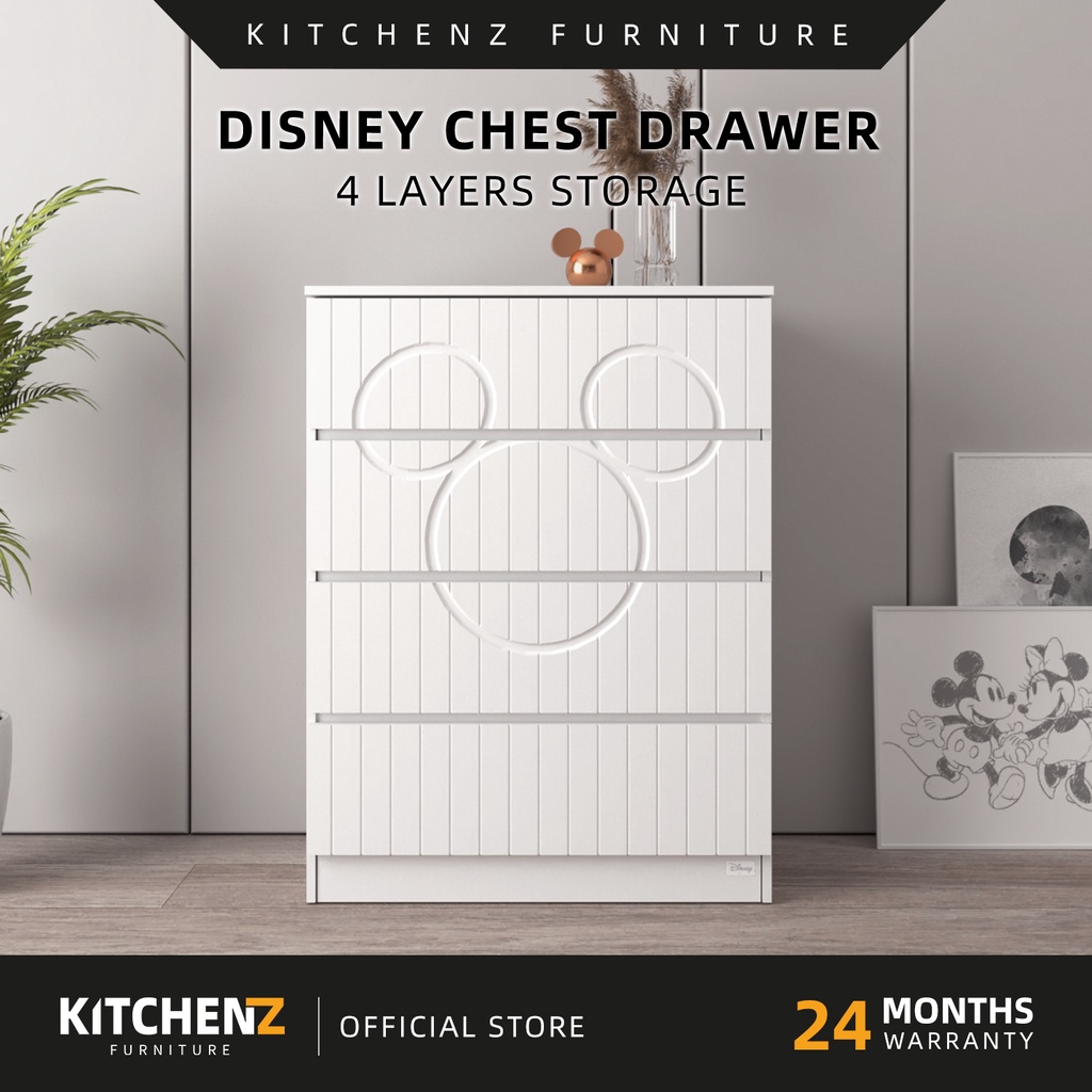 KitchenZ x Disney Series 4 Layer Chest Drawer 3D Concave-Convex Surface ...