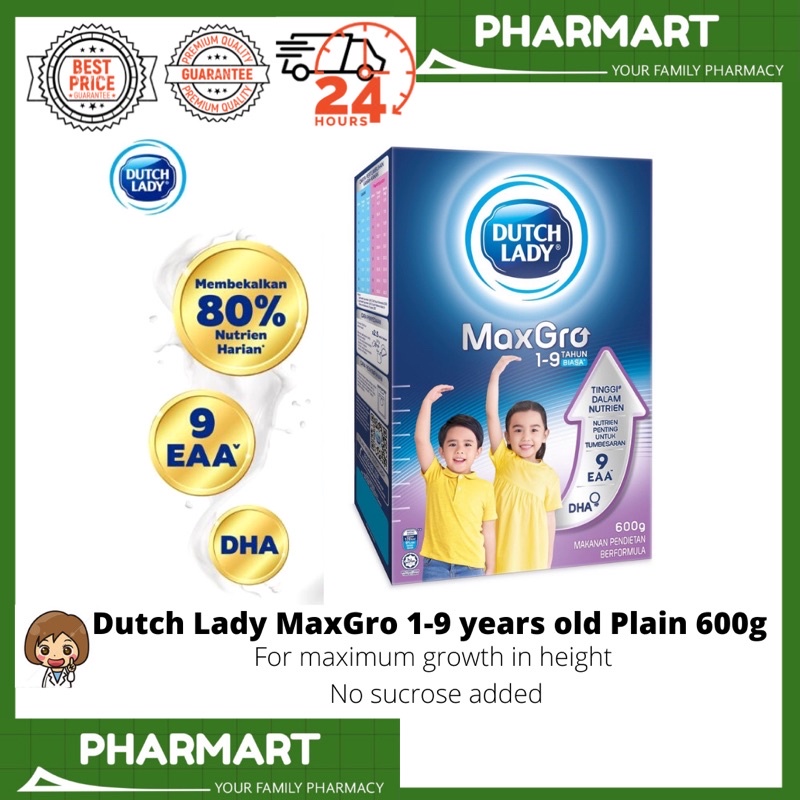 PHARMart DUTCH LADY MAXGRO 1-9 YEARS OLD 600G | Shopee Malaysia