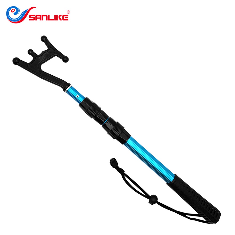 SANLIKE Telescopic Boat Hook Aluminum Push Pole 1.1 M Extendable Rod ...