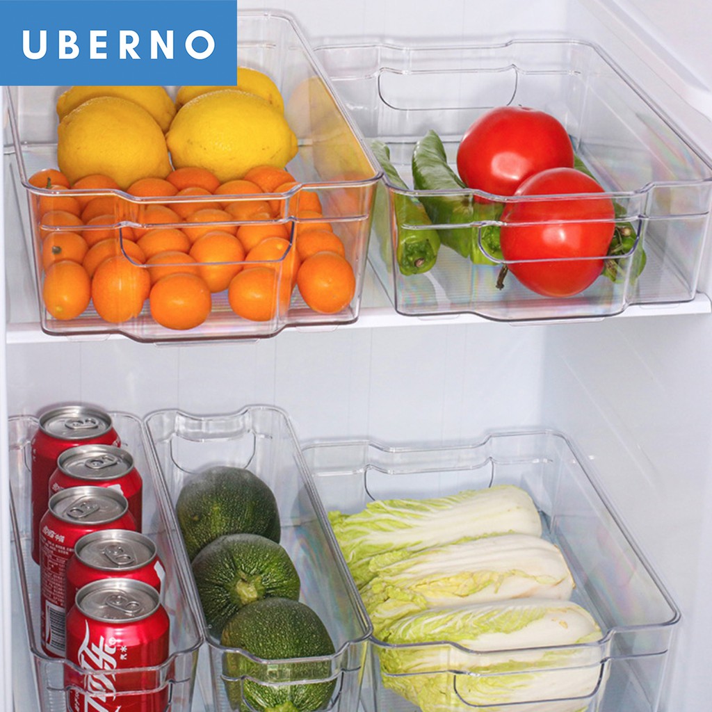 Uberno Acrylic Refrigerator Organizer Box Kitchen Countertop Food