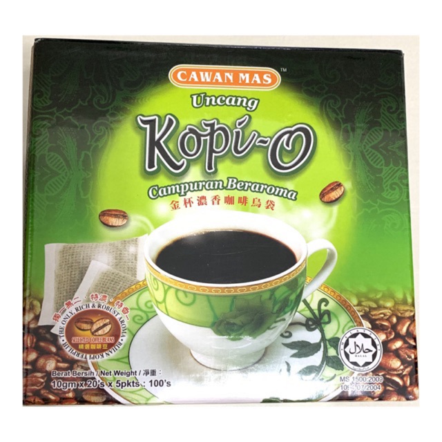 Cawanmas Muar Uncang Kopi-O Campuran Beraroma 金杯特浓香咖啡乌袋 100x10gm ...