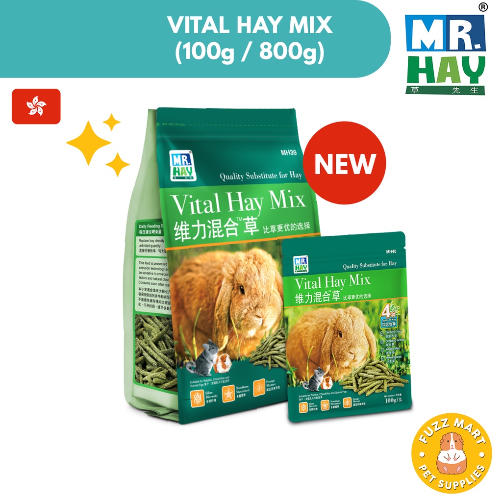 Mr. Hay VITAL HAY MIX Crunchy Hay Pellets (100g/800g) | Shopee Malaysia