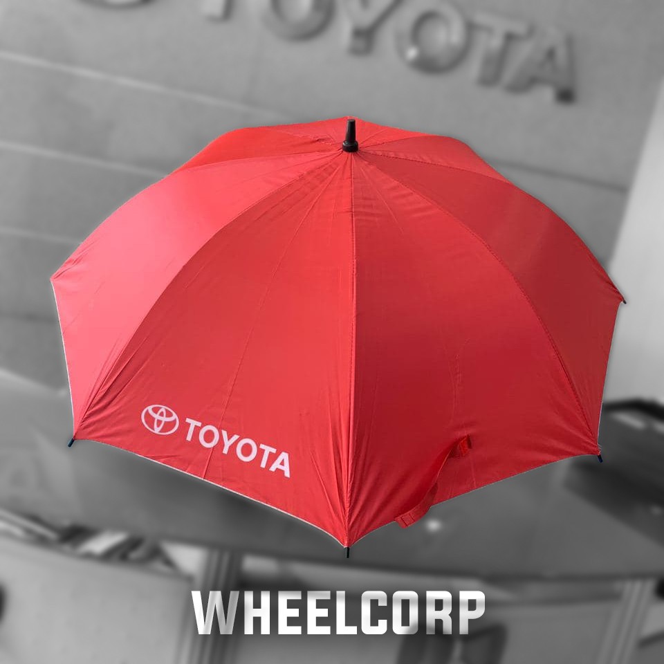 TOYOTA DOUBLE-LAYERED UMBRELLA with RED (top) & SILVER (bottom) (100% ...
