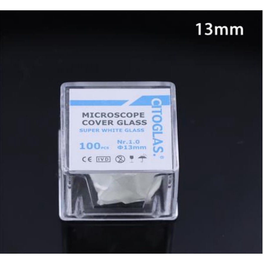 Round Microscope slide Coverslip Glass Cover Slip bulat Circular
