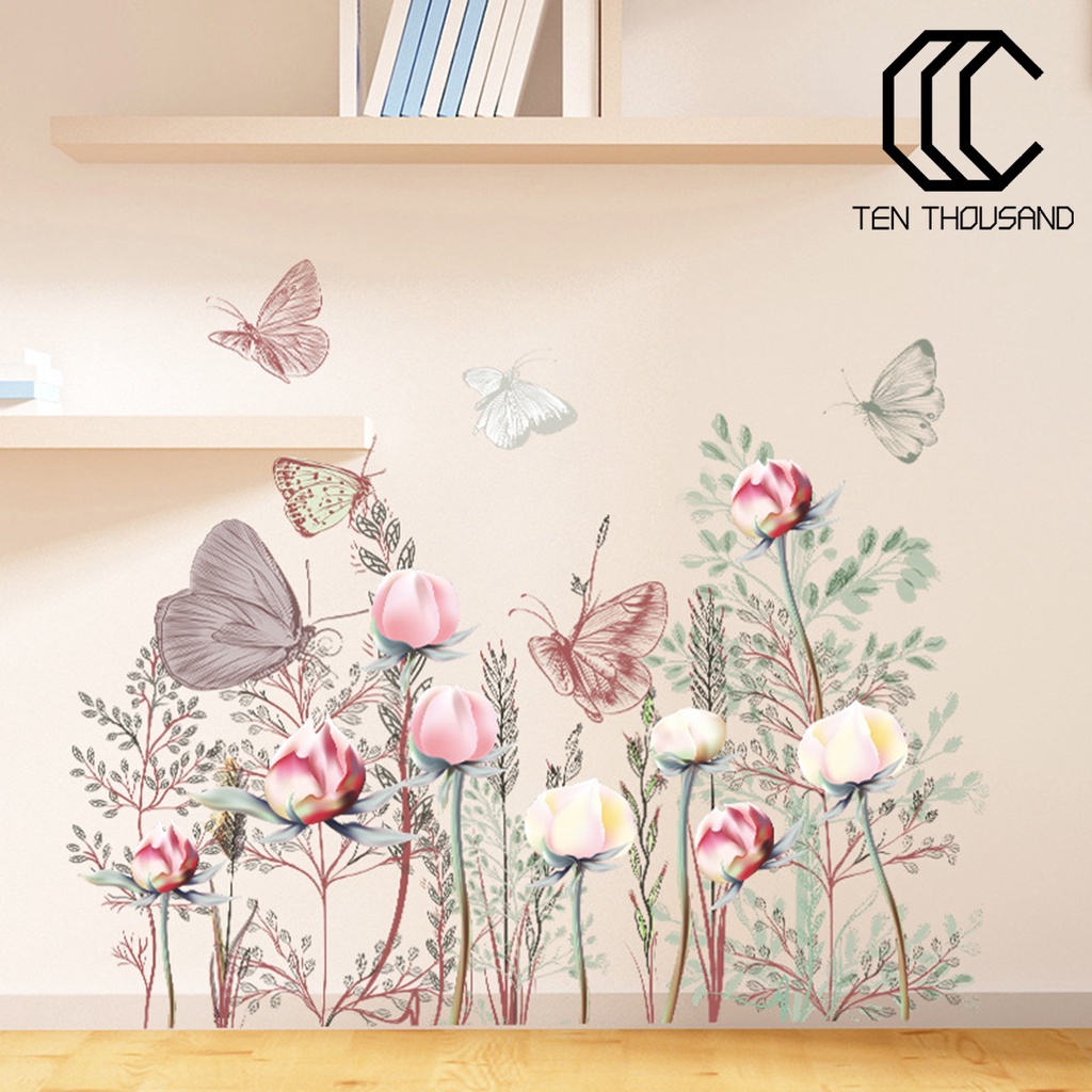 ten-1-set-flower-pattern-wall-stickers-waterproof-pvc-car-window-wall