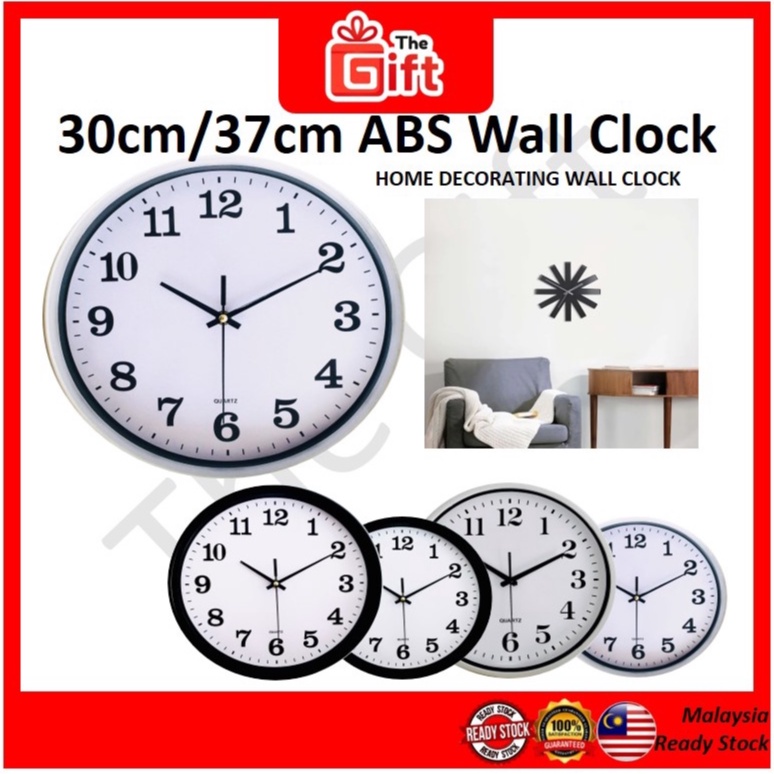 The Gift Clock Wall Clock Jam Dinding (30cm/37cm) | Shopee Malaysia