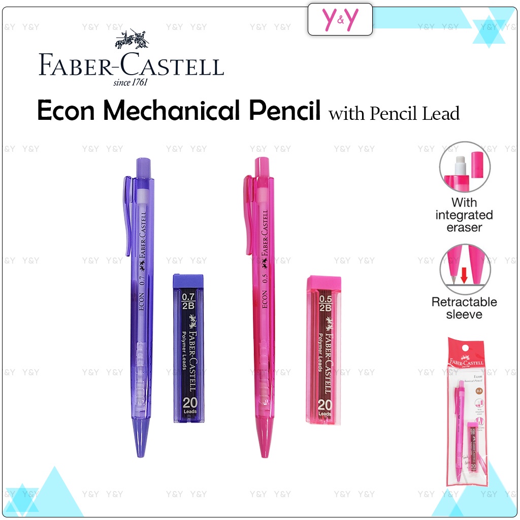 Faber Castell Econ Mechanical Pencil With Pencil Lead / 0.5mm 0.7mm