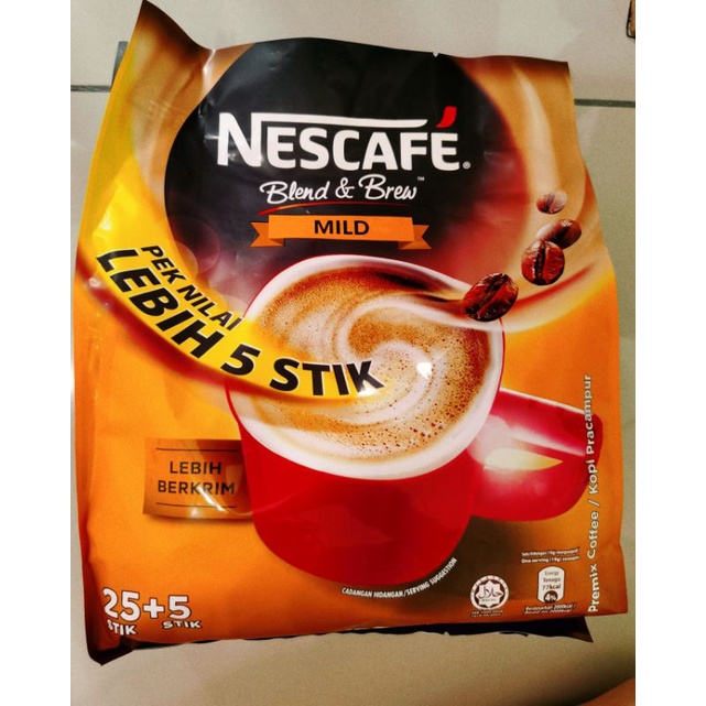 Nescafe 3 in 1 Coffee Mix Mild 19g - Pack of 25