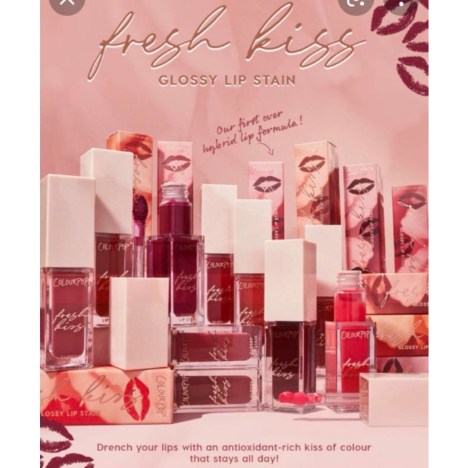 READY STOCK 💯 ORIGINAL Colourpop Fresh Kiss Glossy Lip Stain Shopee