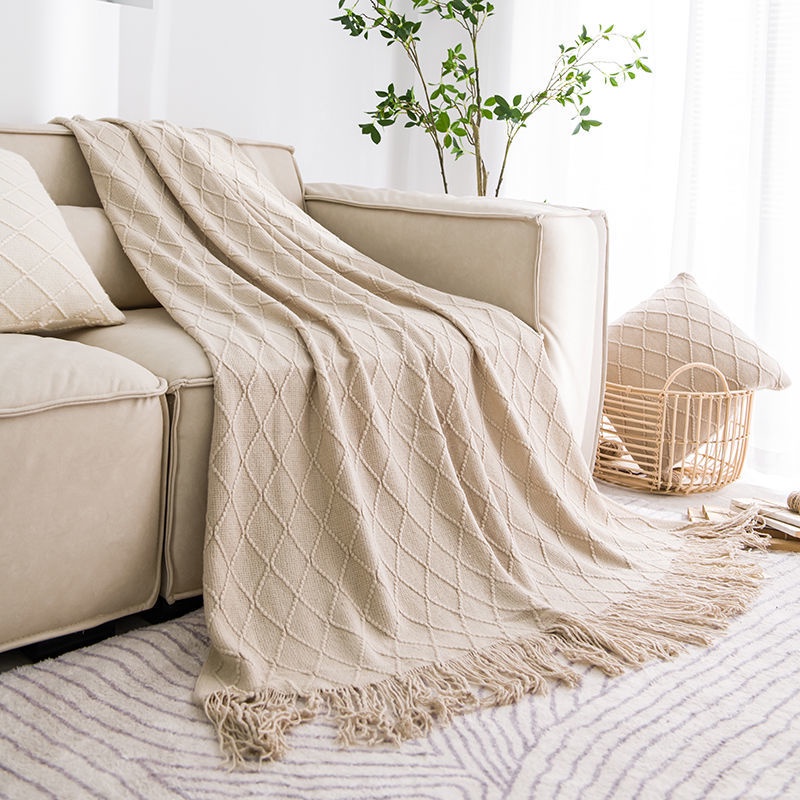 Selimut Knitted Throw Blanket for Couch Sofa, Bed and Living Room ...