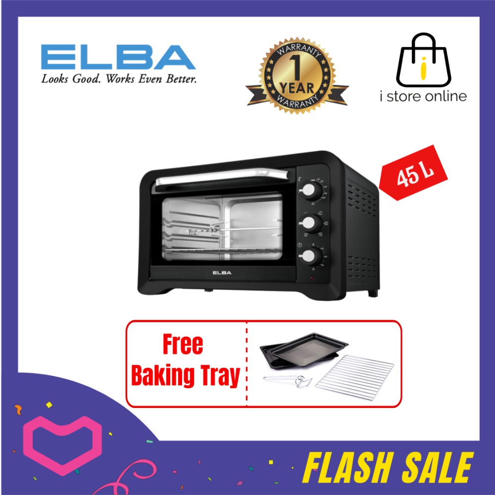 ELBA Electric Oven 45L 2000W with Convection EEOG4529(BK) Shopee