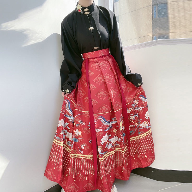 Mamianqun Hanfu Cheongsam Baju Long Skirt Chinese Traditional BlouseOriginal Hanfu Women's