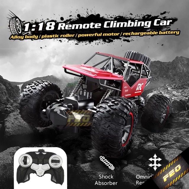 Rc Car 1/18 Rc Crawler Metal 1:18 Mini Rock Climber 2WD crawler 27MhZ ...