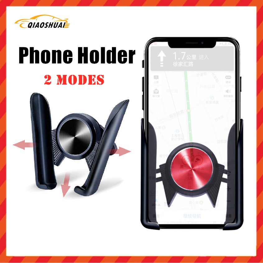 Car mobile phone bracket 2 modes gravity linkage elastic bracket car ...