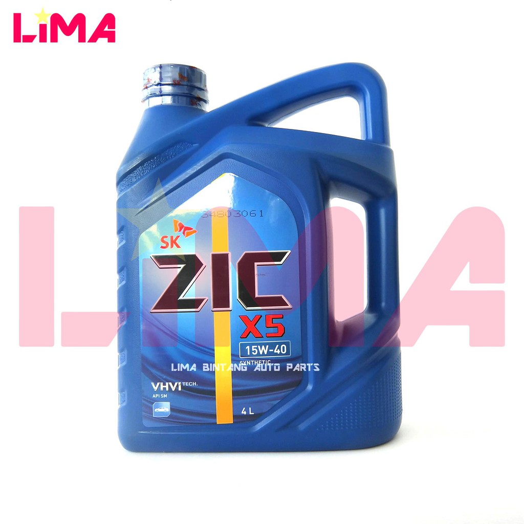 SK ZIC X5 15W40 SEMI SYNTHETIC ENGINE OIL 4L *ORIGINAL* MINYAK ENJIN ...