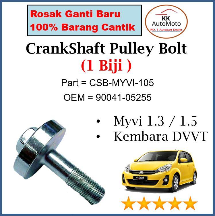 1 Biji Crank Shaft Pulley Bolt for Perodua Alza Myvi 1.3 / 1.5 , Kembara DVVT Shopee Malaysia
