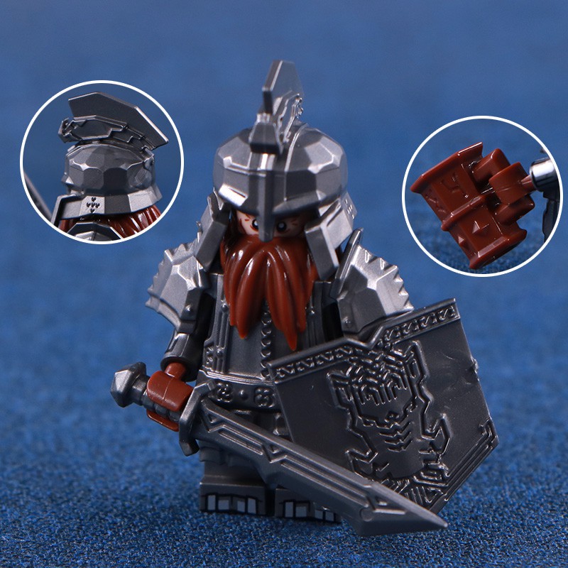 Dain Ironfoot Compatible with Leging Minifigures The Lord of the Rings ...